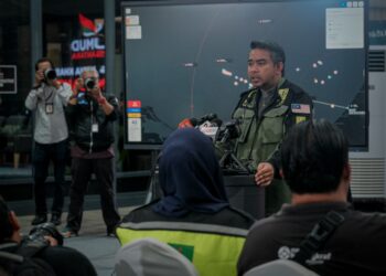 SANI Araby Abdul Alim Araby ketika sidang media Misi Global Sumud Flotila Sumud Nusantara di SNCC, Sepang. - UTUSAN/FAIZ ALIF ZUBIR