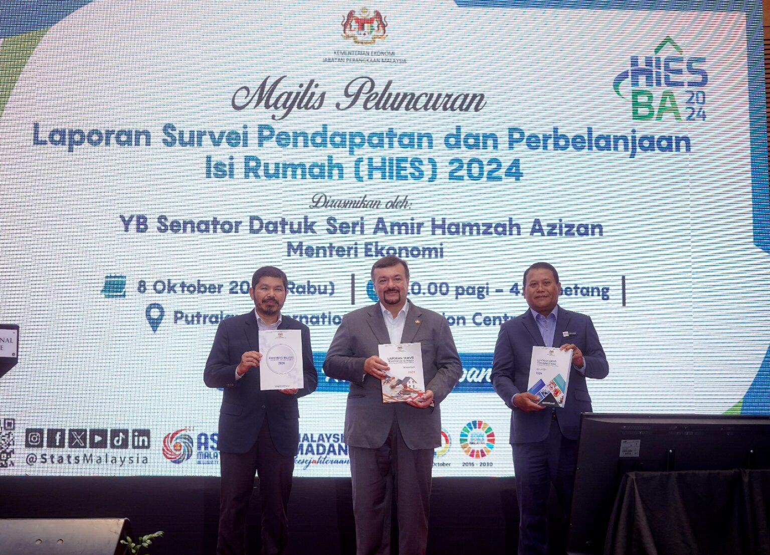 Isi Rukma Purata pendapatan isi rumah bulanan negara meningkat kepada RM9,155