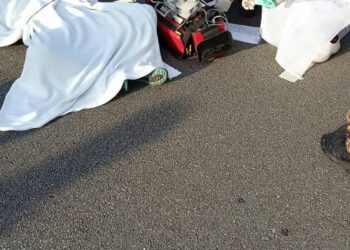 Salah seorang mangsa yang meninggal dunia di tempat kejadian.