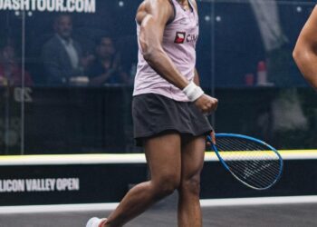 Sivasangari mara ke perlawanan akhir Terbuka Silicon Valley di California, Amerika Syarikat, hari ini. - Gambar PSA Squash