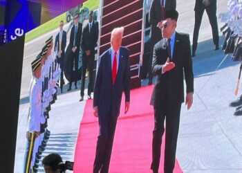 DONALD Trump tiba di Kompleks Bunga Raya, Sepang.