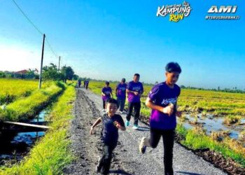 GUAR Sanji Kampung Run yang bakal berlangsung pada 3 Januari depan bakal menampilkan keunikan tersendiri dengan peserta berpeluang menikmati keindahan suasana kampung dikelilingi sawah padi.-UTUSAN