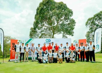 Kejohanan Jelajah Golf MyHE Olympian berlangsung di Kelab Golf Danau, Universiti Kebangsaan Malaysia (UKM). - IHSAN PENGANJUR