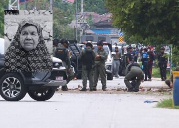 ROMOH Talengpala (gambar kecil) mangsa letupan bom meninggal dunia di Hospital Narathiwat Rajanagarindra, Narathiwat, Thailand hari ini.