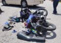 KEADAAN motosikal mangsa kemalangan maut di hadapan Dewan Kampung Tua di Parit hari ini.