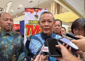 AMINUDDIN Harun ditemui pemberita selepas merasmikan Program Karnival Pendidikan dan Latihan Teknikal dan Vokasional (TVET) Peringkat Negeri Sembilan 2025 di Seremban hari ini.-UTUSAN/NOR SHAFIQAH MOHD. GHAZALI.