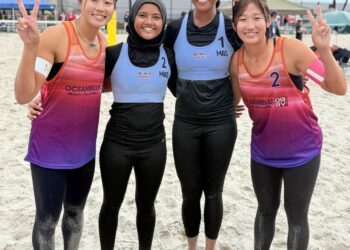 TASHA Mae (dua dari kanan) dan Nur Auni Maisarah Shamsulrizal (dua dari kiri) akan membawa cabaran negara di Sukan SEA 2025 di Thailand pada Disember depan.