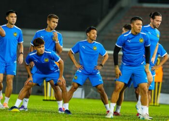 SKUAD Harimau Malaya menjalani latihan menjelang aksi berdepan Nepal dalam kelayakan Piala Asia 2027, malam ini.