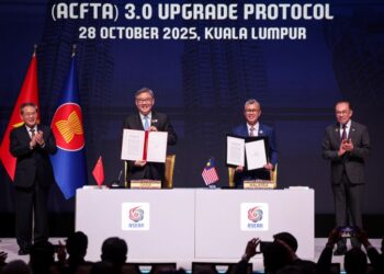 PENANDATANGAN  Perjanjian Perdagangan Bebas ASEAN-China (ACFTA) 3.0  menandakan era baharu kerjasama ekonomi serantau yang lebih moden, inklusif dan mampan.