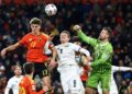PEMAIN Belgium, Charles De Ketelaere diasak pemain Liechtenstein pada aksi kelayakan piala dunia 2026-AFP
