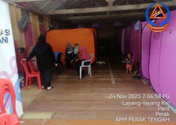 MANGSA banjir yang ditempatkan di PPS di Perak Tengah.
