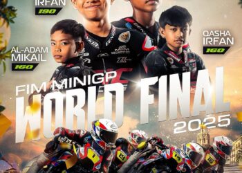 Empat wakil Malaysia akan bertarung pada perlumbaan akhir Kejohanan Dunia FIM MiniGP di Litar Ricardo Tormo, Valencia, Sepanyol, minggu ini. - Ihsan SIC Racing