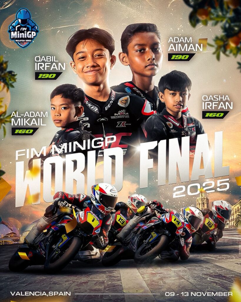 Qabil ketuai cabaran Malaysia pada Kejohanan Dunia MiniGP di Valencia