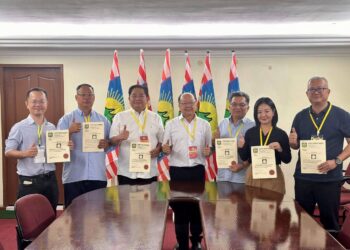 MAJLIS pengumuman calon SAPP untuk bertanding di enam kerusi DUN Sabah yang diadakan petang tadi.-UTUSAN/HARDY JOE