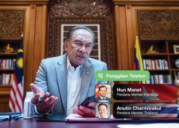 ANWAR Ibrahim menghubungi Perdana Menteri Thailand, Anutin Charnvirakul dan Perdana Menteri Kemboja, Hun Manet supaya mengekalkan keamanan di Asia Tenggara. – FACEBOOK ANWAR IBRAHIM