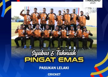 Skuad kriket negar ameraih emas acara t20 di Sukan SEA Thailand 2025.-Ihsan MSN