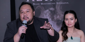 PETALING JAYA 24 NOVEMBER 2025 - Pengarah filem AZIMAT, Kay Rezza Karim pada Majlis tayangan dan sidang media filem seram AZIMAT di TGV Bandar Utama, Petaling Jaya. / M. FIRDAUS M. JOHARI