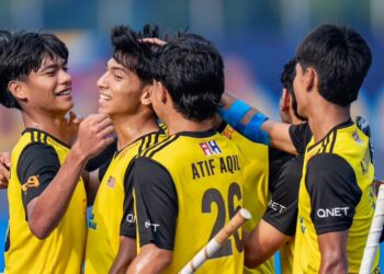 Skuad hoki remaja kebangsaan lelaki menewaskan Jepun 3-0 menerusi penentuan penalti shoot out pada klasifikasi tempat ke-13 dan 14 pada Piala Dunia Hoki Remaja 2025 di Tamil Nadu, India, hari ini. - IHSAN FB KHM