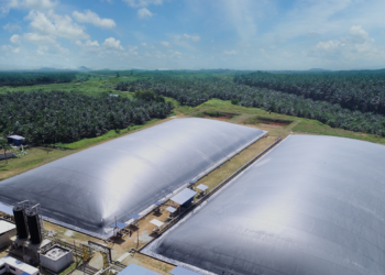 Pemandangan udara loji Biomethane di Sedenak - GAMBaR HIAsAN