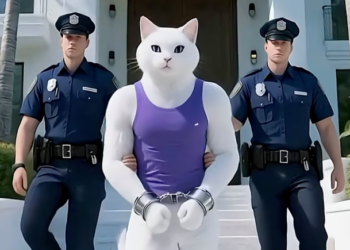 IMEJ manusia dengan ciri-ciri kucing merupakan satu daripada video AI slop dalam Youtube. – AGENSI