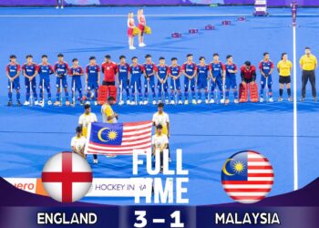 SKUAD hoki remaja negara terpaksa akur dengan kekalahan 3-1 kepada England dalam aksi terakhir Kumpulan E  Piala Dunia Hoki Remaja di Tamil Nadu, India, hari ini. - Ihsan Konfederasi Hoki Malaysia