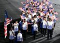 KONTINJEN Malaysia pada Majlis Perasmian Sukan SEA Thailand 2025 di Stadium Nasional Rajamangala, di sini malam ini.