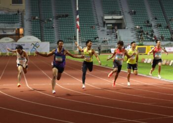 DANISH hanya dipisahkan 0.01 saat daripada perak yang dimenangi pelari Indonesia, Lalu Muhammad Zohri yang mencatat 10.25s.