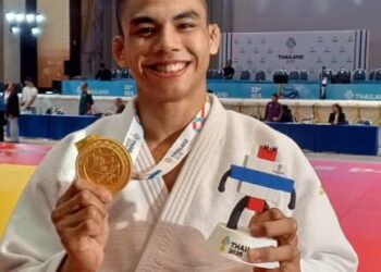 Amir Daniel Abdul Majeed eraih emas judo Bawah 81 kilogram di Sukan SEA Thailand 2025, hari ini.-IHSAN MSN
