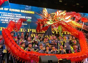 PERSATUAN Tarian Naga Ao Feng Gong Batu 8 1/2 Skudai, Johor meraih juara dalam Kejohanan Naga Gemilang Kebangsaan Resorts World Genting.