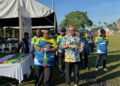 DZULKIFLI Ahmad (tengah) ketika merasmikan Karnival Sukan Orang Kita di SK Permatang Buloh, Tasek Gelugor, Pulau Pinang hari ini.