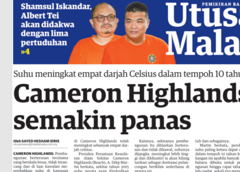 Keratan akhbar Utusan Malaysia semalam.