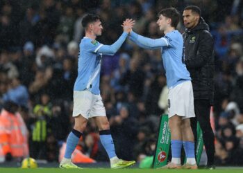 PEMAIN City ketika beraksi Piala Liga pada minggu lalu. - AFP