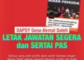 DAPSY Kebangsaan menggesa Ketua Pemuda UMNO, Datuk Dr. Muhamad Akmal Saleh supaya meletakkan jawatan sebagai Exco Kerajaan Negeri Melaka dan menyertai Pas.