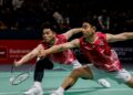 AKSI beregu lelaki negara, Goh Sze Fei dan Nur Izzuddin di Kejohanan Badminton Terbuka Malaysia 2026, baru-baru ini.