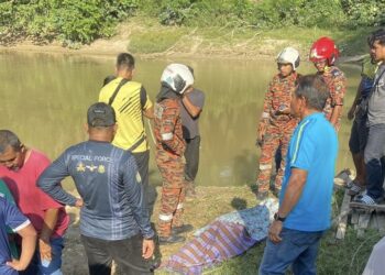 MANGSA lemas ketika dipercayai cuba menyelamatkan rakan di Sungai Sedim, Kampung Baru Jemerli di Merbau Pulas, Kulim.