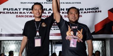 MOHD Naim Kurniawan Moktar (Kanan) dan Mohd. Ismail Ayob berjaya memenangi kerusi Parlimen Kinabatangan dan Dewan Undangan Negeri (DUN) Lamag dalam Pilihan Raya Kecil (PRK) kali ini. - FACEBOOK NAIM MOKTAR