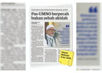 LAPORAN Utusan Malaysia semalam.
