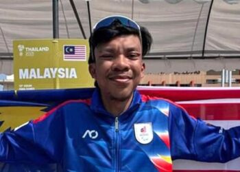 ingat emas pertama negara hadir menerusi jaguh berbasikal negara, Mohamad Yusof Hafizi Shaharuddin menerusi ujian masa berbasikal lebuhraya individu lelaki C1–C2. - IHSAN MSN