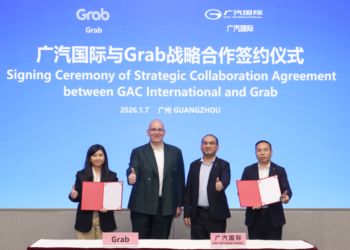 GRAB dan GAC menandatangani perjanjian kerjasama strategik untuk menggunakan 20,000 kenderaan elektrik berprestasi tinggi di seluruh Asia Tenggara.