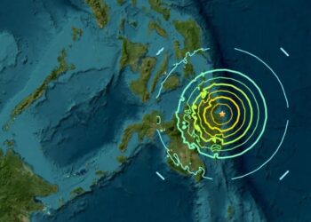 GEMPA bumi berukuran 6.4 skala Richter melanda pantai selatan Filipina hari ini.- AGENSI