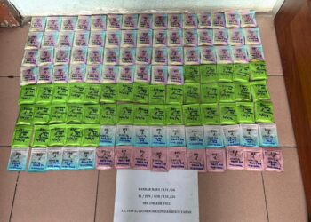 SEBAHAGIAN daripada dadah jenis MDMA yang dirampas oleh polis dalam satu operasi bersepadu di sekitar George Town, Pulau Pinang bermula kelmarin.-GAMBAR/PDRM PULAU PINANG