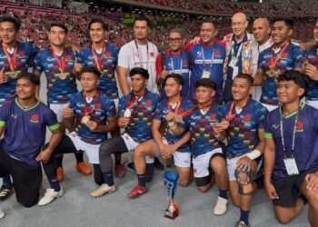 SKUAD ragbi lelaki tujuh sebelah (7s) negara muncul juara dalam Kejohanan Tujuh Sebelah Asia Tenggara (SEA 7s) 2026, hari ini. - Ihsan Ragbi Malaysia