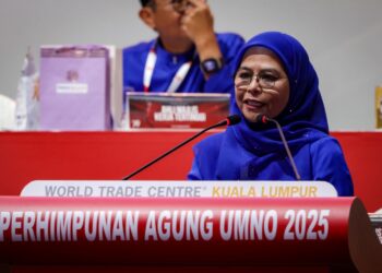 NORAINI Ahmad menggulung perbahasan ucapan dasar Presiden sempena Perhimpunan Agung UMNO 2025 semalam.