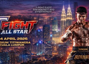 Kehadiran ikon dari Thailand itu dianggap detik bersejarah buat arena muay thai tempatan apabila Buakaw bakal turun dalam acara utama menentang petarung dari China, Meng Gaofeng. - IHSAN FB T-FIGHT