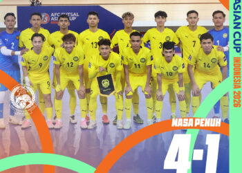 BARISAN Pemain negara yang beraksi di Piala Asia Futsal 2026 di Jakarta.-IHSAN FAM