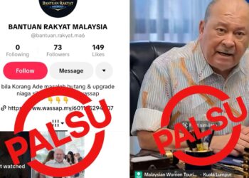 TANGKAP layar akaun palsu TikTok dikesan menggunakan teknologi Kecerdasan Buatan (AI) yang memaparkan suara Yang di-Pertuan Agong, Sultan Ibrahim.