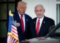DONALD Trump menerima kunjungan Benjamin Netanyahu di Rumah Putih di Washington.- AFP