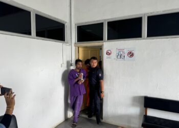 RASHIDULLAH Mong Fumiyah didakwa atas dua pertuduhan di Mahkamah Majistret, Kota Tinggi, Johor membunuh isterinya serta mengakibatkan kematian anak yang berada dalam kandungan.