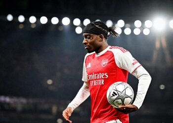 NONI Madueke mempamerkan aksi cemerlang ketika arsenal membenam Leeds United dalam aksi EPL-AFP