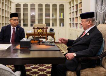 SULTAN Ibrahim menerima mengadap Aaron Dagang di Istana Negara.-FACEBOOK SULTAN IBRAHIM